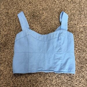 Abercrombie & Fitch Sky Blue Crop Top